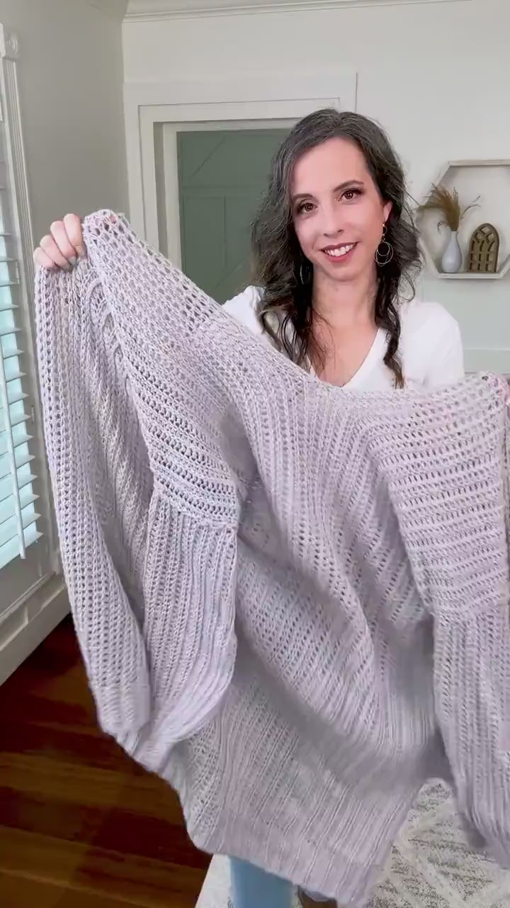 CROCHET PATTERN + VIDEO Campside Crochet Cardigan Instant Download Pdf Pattern, Size Inclusive Crochet Pattern, Fall & Winter Wear Fashion