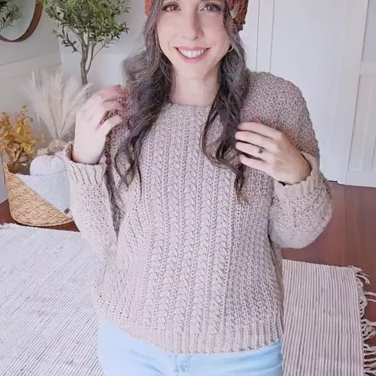 CROCHET PATTERN + VIDEO Collection Cozy Wheat Crochet Pattern Bundle | Sweater, Blanket, Ear Warmer Wheat Stitch™ Beginner-Friendly Patterns