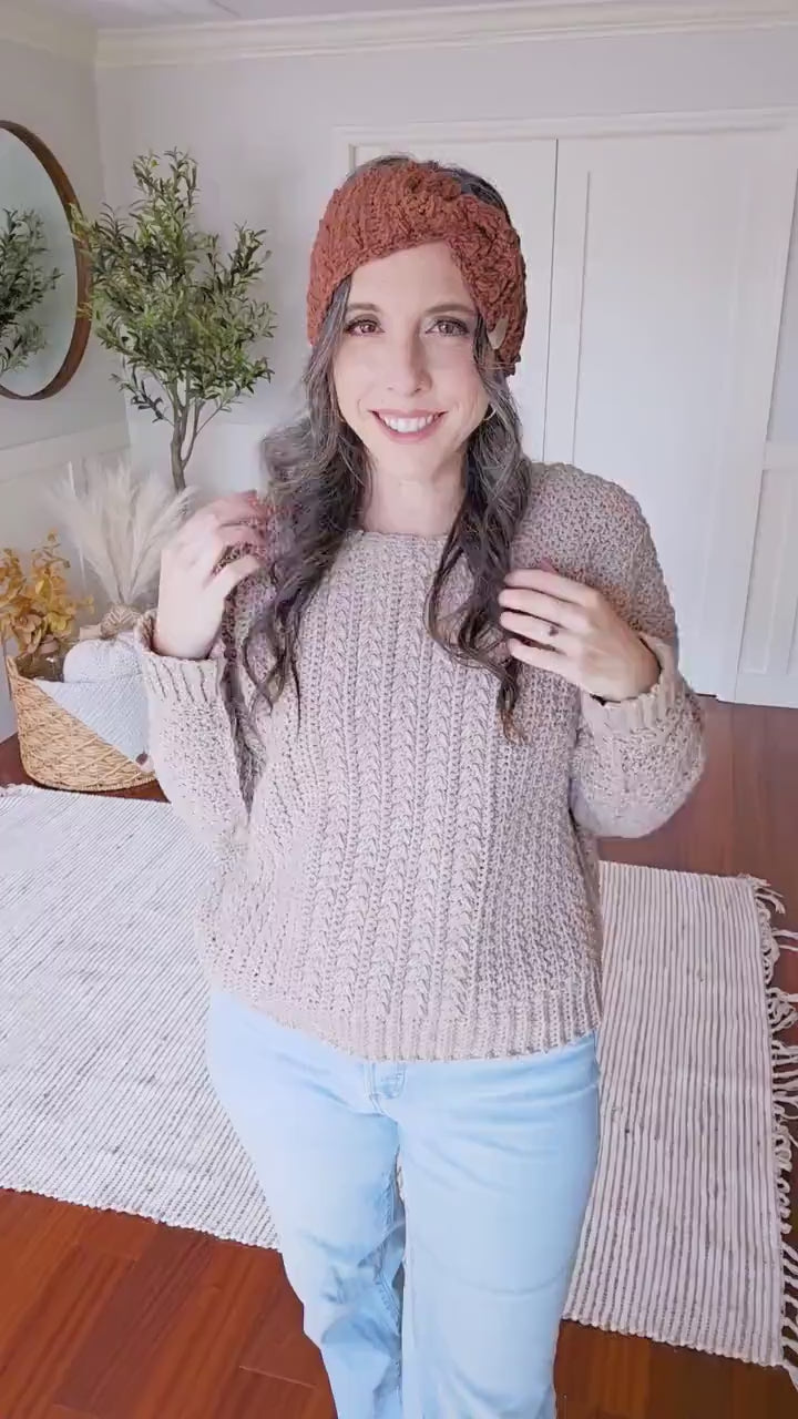 CROCHET PATTERN + VIDEO Collection Cozy Wheat Crochet Pattern Bundle | Sweater, Blanket, Ear Warmer Wheat Stitch™ Beginner-Friendly Patterns