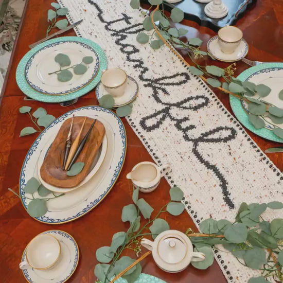 CROCHET PATTERN Thankful Crochet Table Runner Pattern Home Decor, Includes Chart, Holiday Fall Decor Crochet Pattern