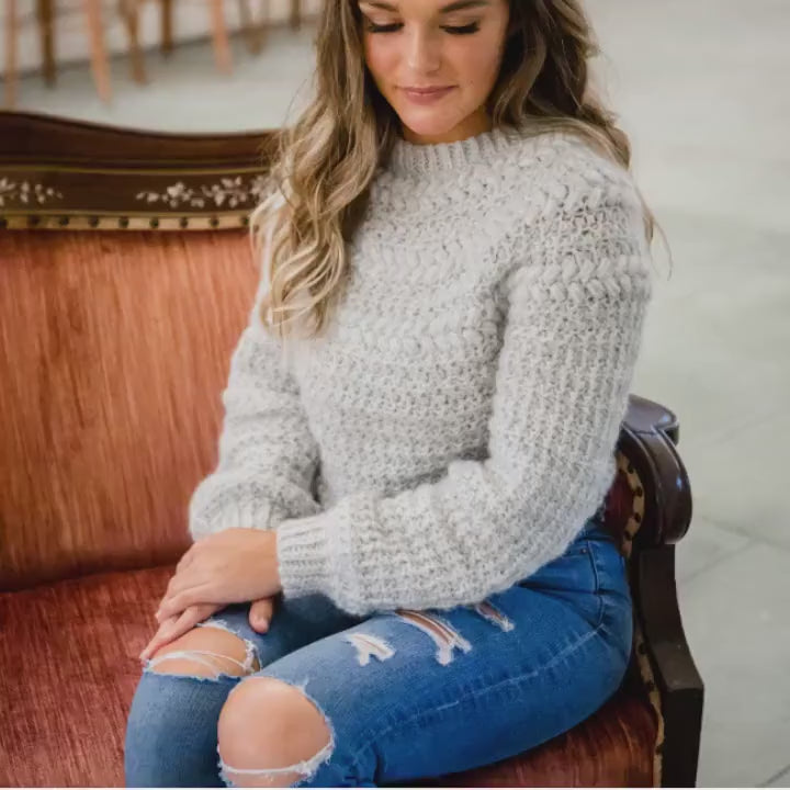 CROCHET PATTERN + VIDEO Macchiato Crochet Sweater Pullover, xs to 5X Crochet Pattern, Fall & Winter Wear Fashion