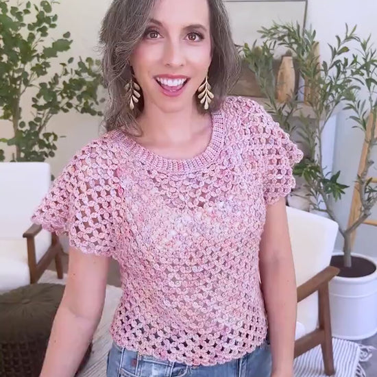 CROCHET PATTERNS + VIDEO Circle Leaf Crochet Pattern Collection | 3 Garments + 2 Bonus Pattern | Size Inclusive xs-5X | 2 Guides Included