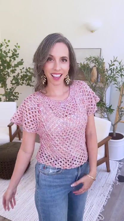 CROCHET PATTERNS + VIDEO Circle Leaf Crochet Pattern Collection | 3 Garments + 2 Bonus Pattern | Size Inclusive xs-5X | 2 Guides Included
