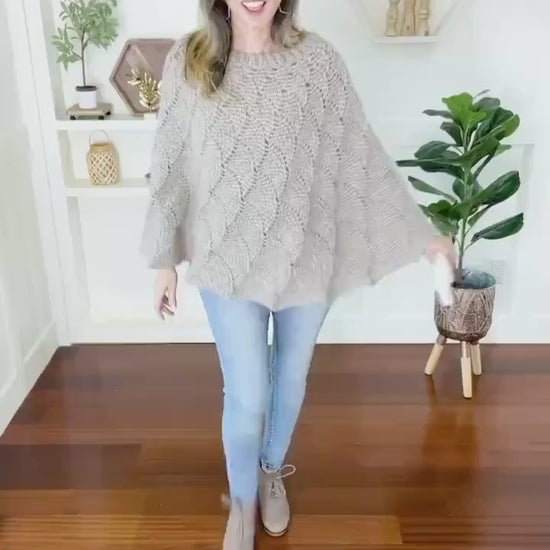 CROCHET PATTERN + VIDEO Enchanted Crochet Poncho, Learn to Make a Crochet Poncho with a Video Tutorial, Crochet Poncho, 3 Sizes Included.