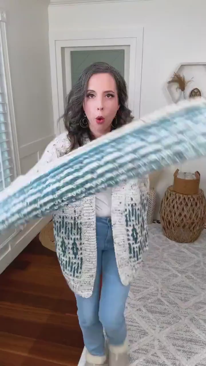 CROCHET PATTERN + VIDEO Mosaic Crochet Blanket Pattern, Wish Upon A Star Blanket, Video Tutorial for Learning Mosaic Crochet, 14 Sizes