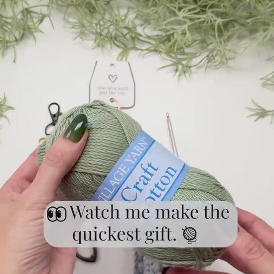 CROCHET PATTERN + VIDEO Crochet Wheat Stitch Keychain & Lanyard Pattern and Bonus Tag Printables Instant Pdf Download Wristlet Badge Strap