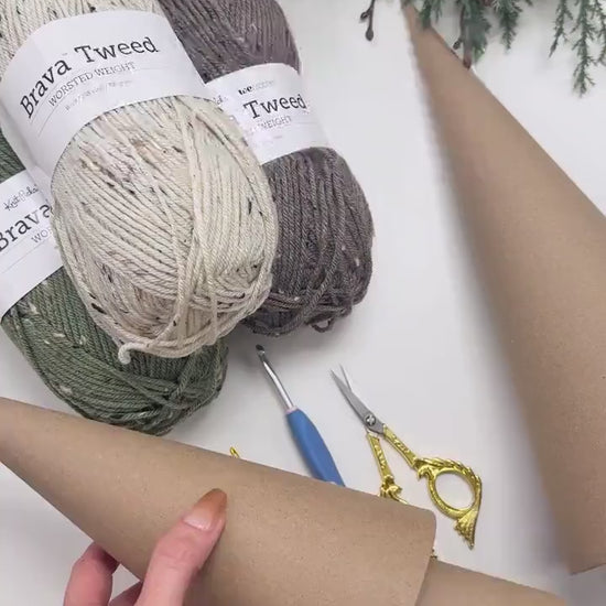 CROCHET PATTERN + VIDEO Wheat Stitch Crochet Tree Pattern | Fall Winter Christmas Decor | 3 Sizes Pdf