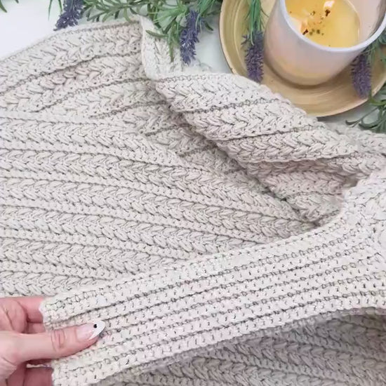 CROCHET PATTERN + VIDEO Wheat Stitch™ Sweater Scarf Crochet Pattern, Sizes xs-5X Size-Inclusive, Scarf with Sleeves, Instant Pdf Download