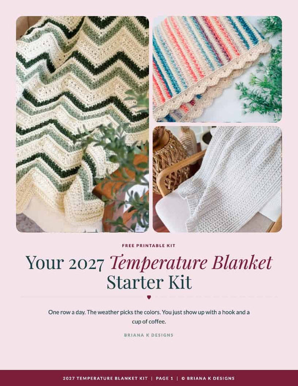Temperature Blanket Starter Kit printable cover
